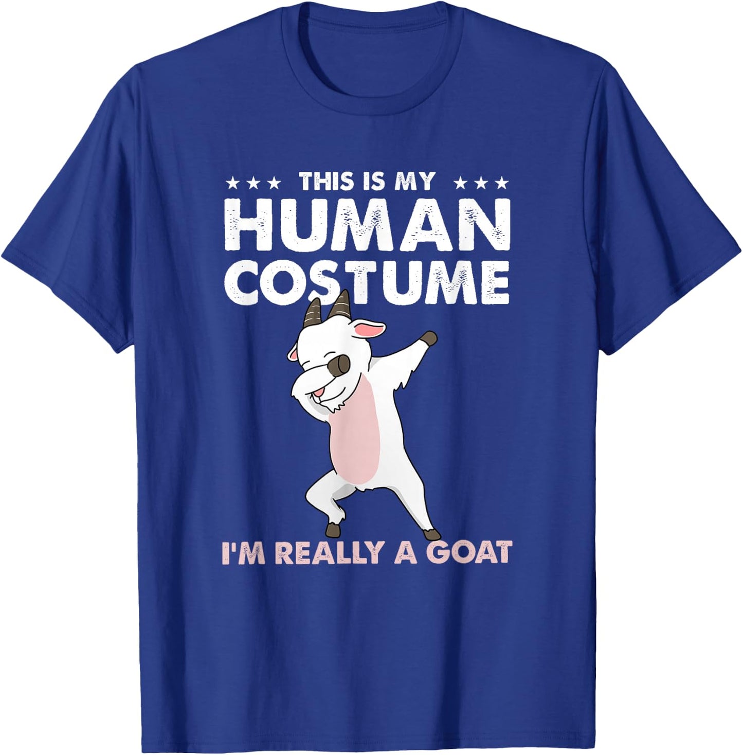 This Is My Human Costume Goat Halloween T-Shirt - T-Shirt | Royal