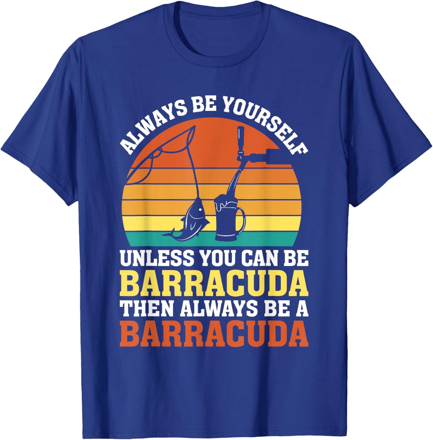 Barracuda Fish Lovers Funny Barracuda Design T-Shirt - T-Shirt | Royal