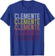 Clemente First Name Vintage Clemente T-Shirt - T-Shirt | Royal