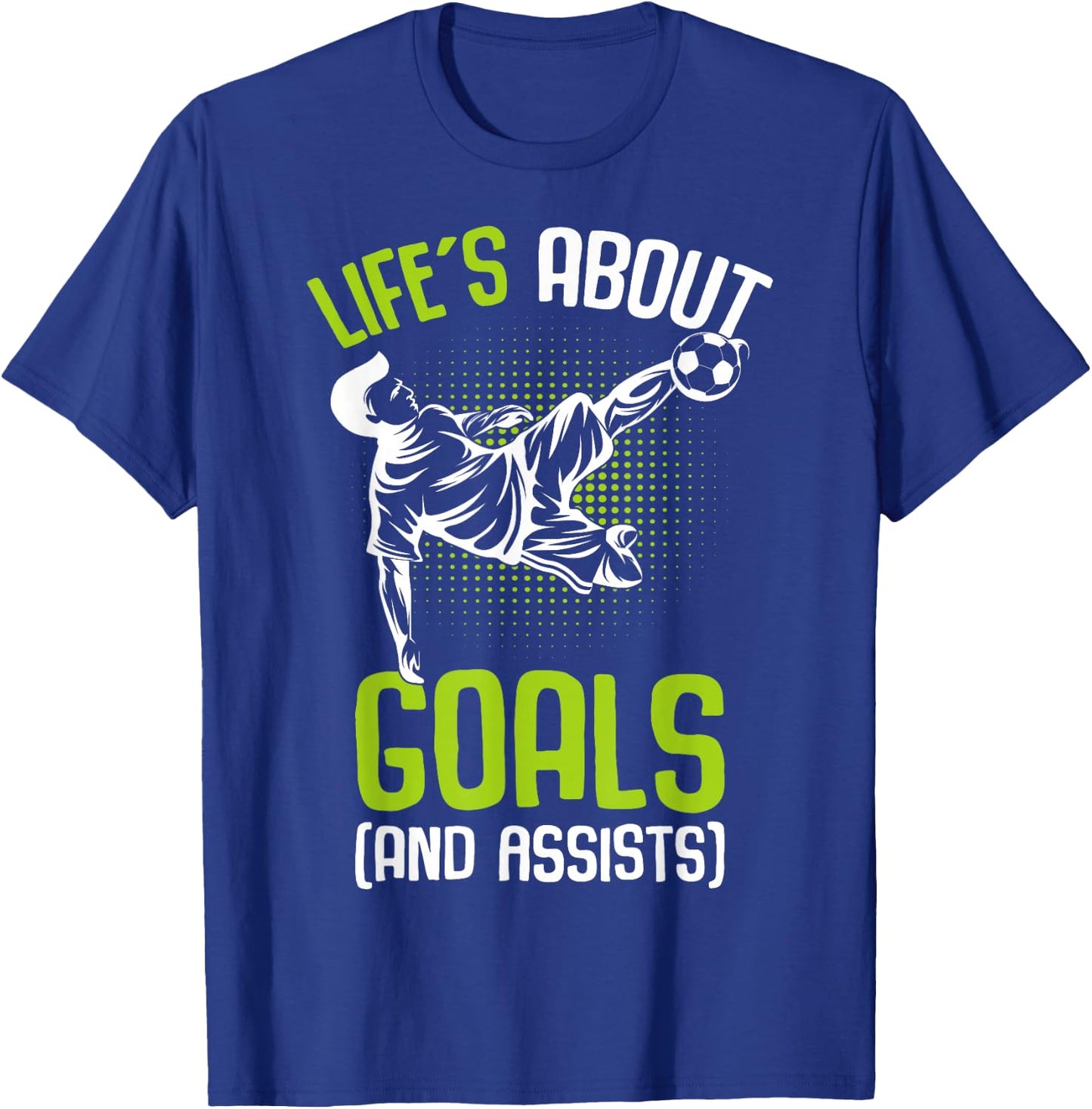 Life´s About Goals Soccer Player Boys Kids Youth T-Shirt - T-Shirt | Royal