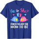 Mom He or She Gender Reveal Baby Shower Future Firefighter T-Shirt - T-Shirt | Royal
