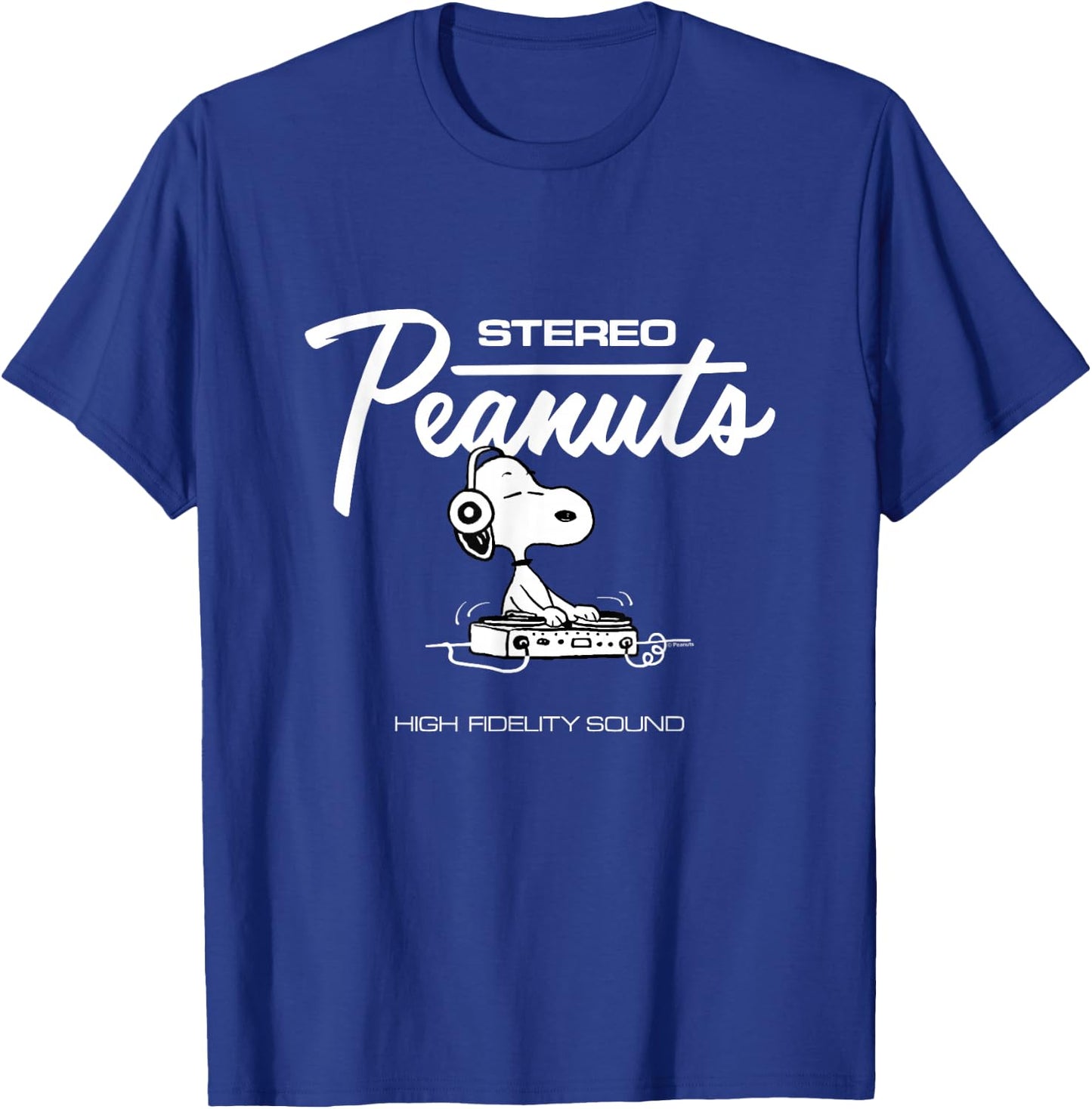 Peanuts - Stereo Peanuts Snoopy Dj T-Shirt - T-Shirt | Royal