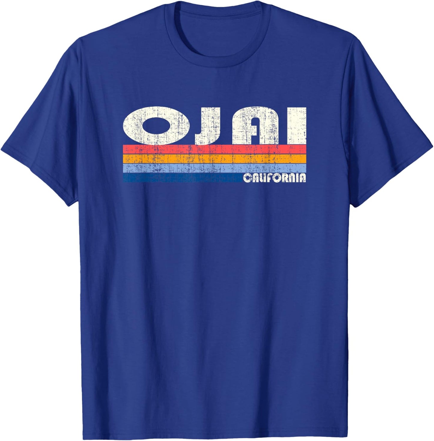 Retro Vintage 70s 80s Style Ojai, CA T-Shirt - T-Shirt | Royal