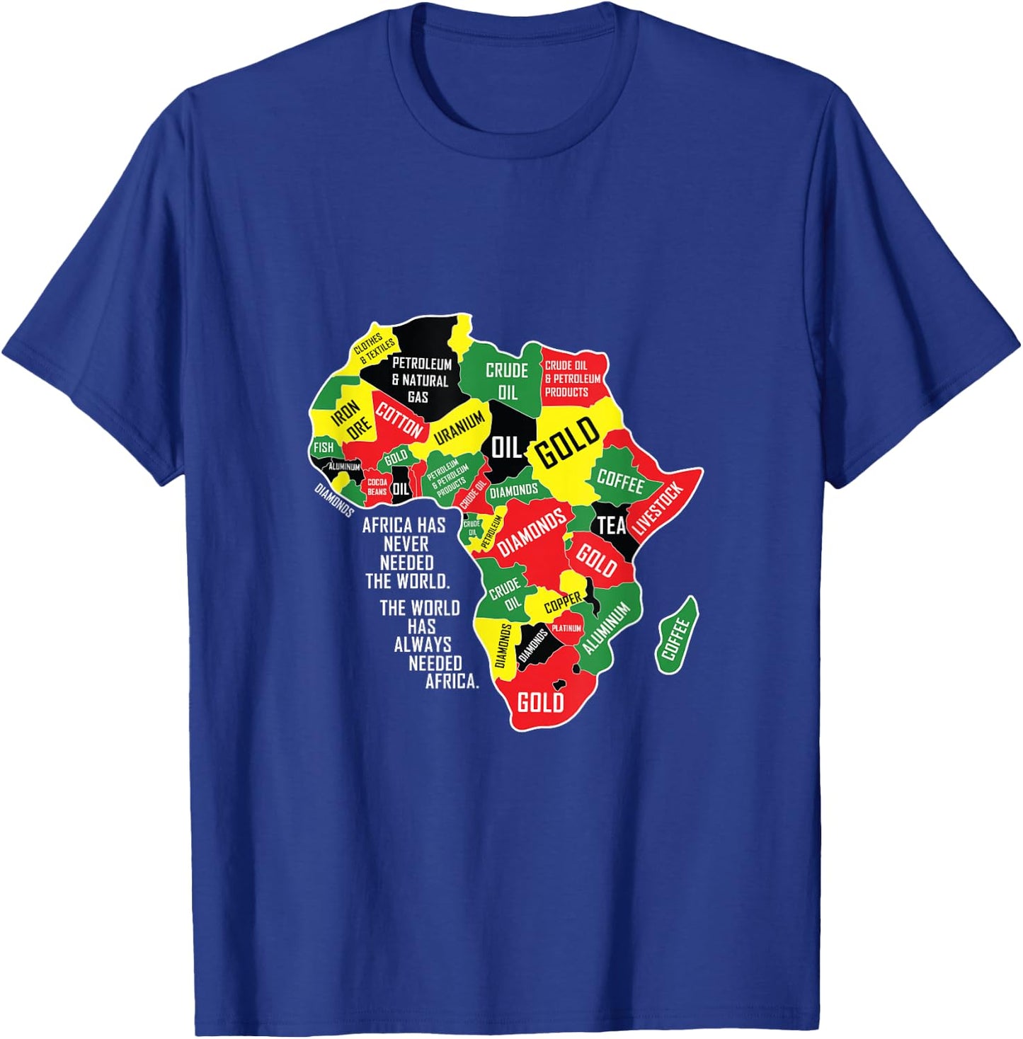 Africa Has Never Needed The World Black History BLM Melanin T-Shirt - T-Shirt | Royal