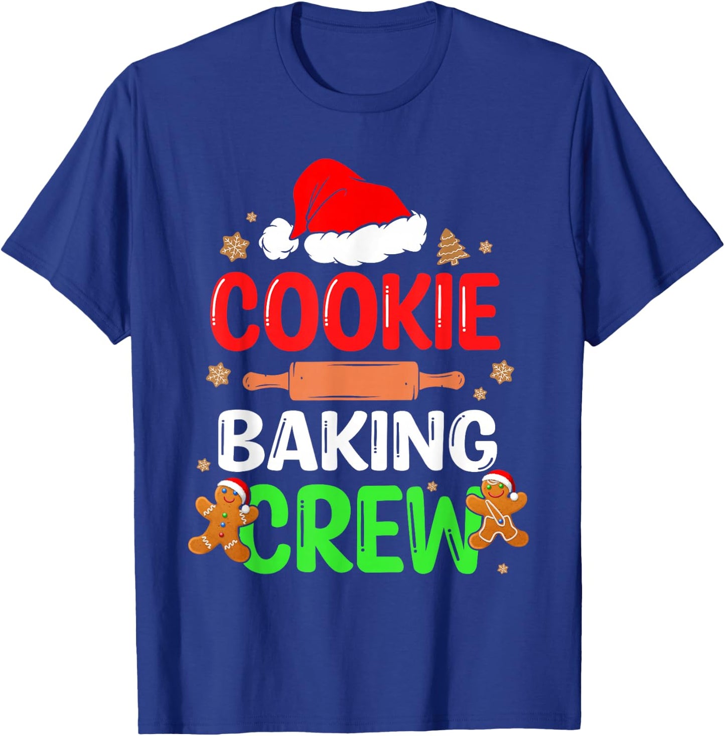 Merry Christmas Cookie Baking Crew Funny Baking Baker Xmas T-Shirt - T-Shirt | Royal