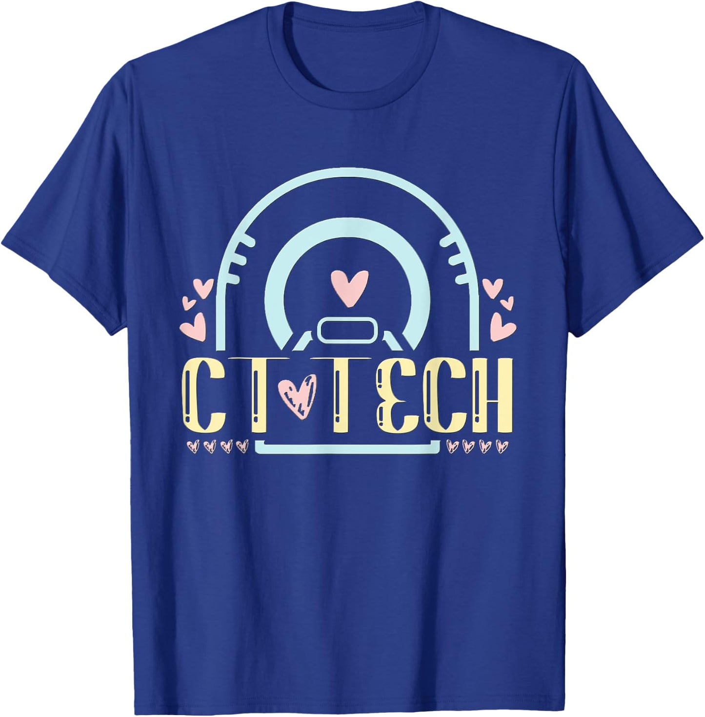 Ct Tech Gifts Merch Apparel - CT Technologist Radiology - Black - Women's - Small - Modern - Casual - Short Sleeve T-Shirt - T-Shirt | Royal
