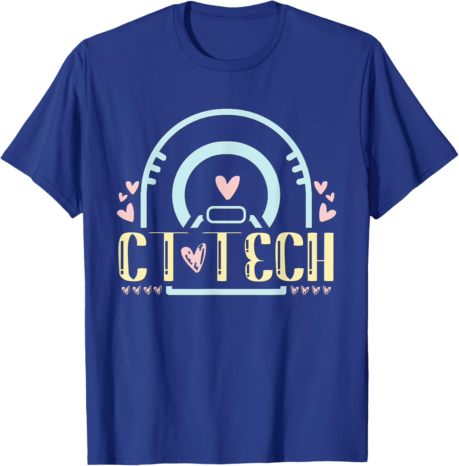 Ct Tech Gifts Merch Apparel - CT Technologist Radiology - Black - Women's - Small - Modern - Casual - Short Sleeve T-Shirt - T-Shirt | Royal