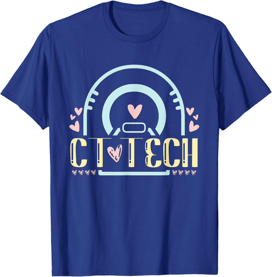 Ct Tech Gifts Merch Apparel - CT Technologist Radiology - Black - Women's - Small - Modern - Casual - Short Sleeve T-Shirt - T-Shirt | Royal