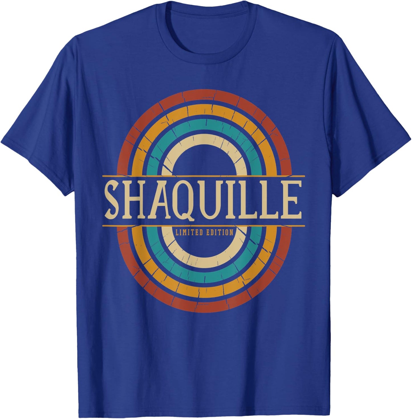 Shaquille Name Personalized Men Boys Vintage Appreciation T-Shirt - T-Shirt | Royal