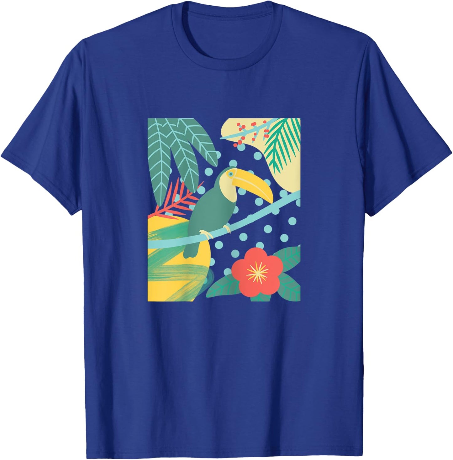 Toucan Bird Tropical Cute Palm Leaf Flower Beach Summer Kids T-Shirt - T-Shirt | Royal