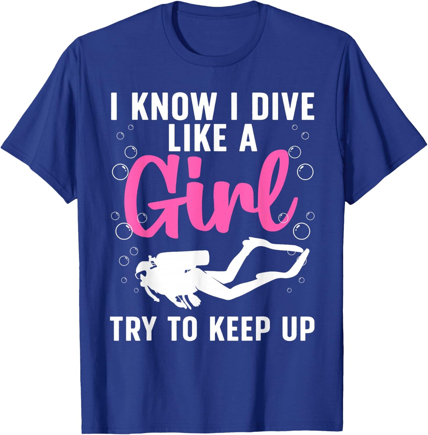 Cool Scuba Diving Girls Rescue Diver Ocean Divers T-Shirt - T-Shirt | Royal