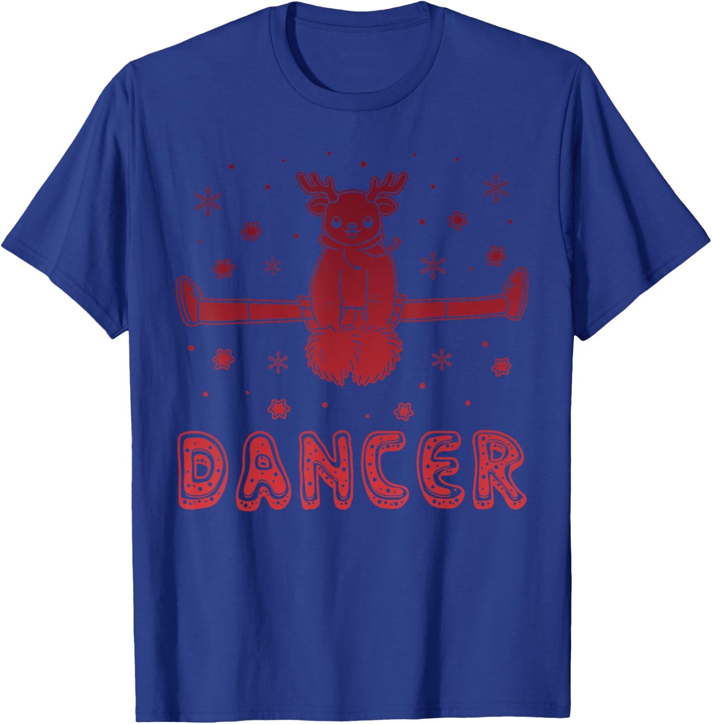 Funny Reindeer Dancer Squad Christmas Dancing Costume T-Shirt - T-Shirt | Royal