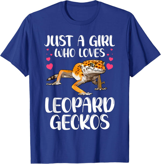 Cool Leopard Gecko For Girls Women Pet Lizard Reptile Lovers T-Shirt - T-Shirt | Royal