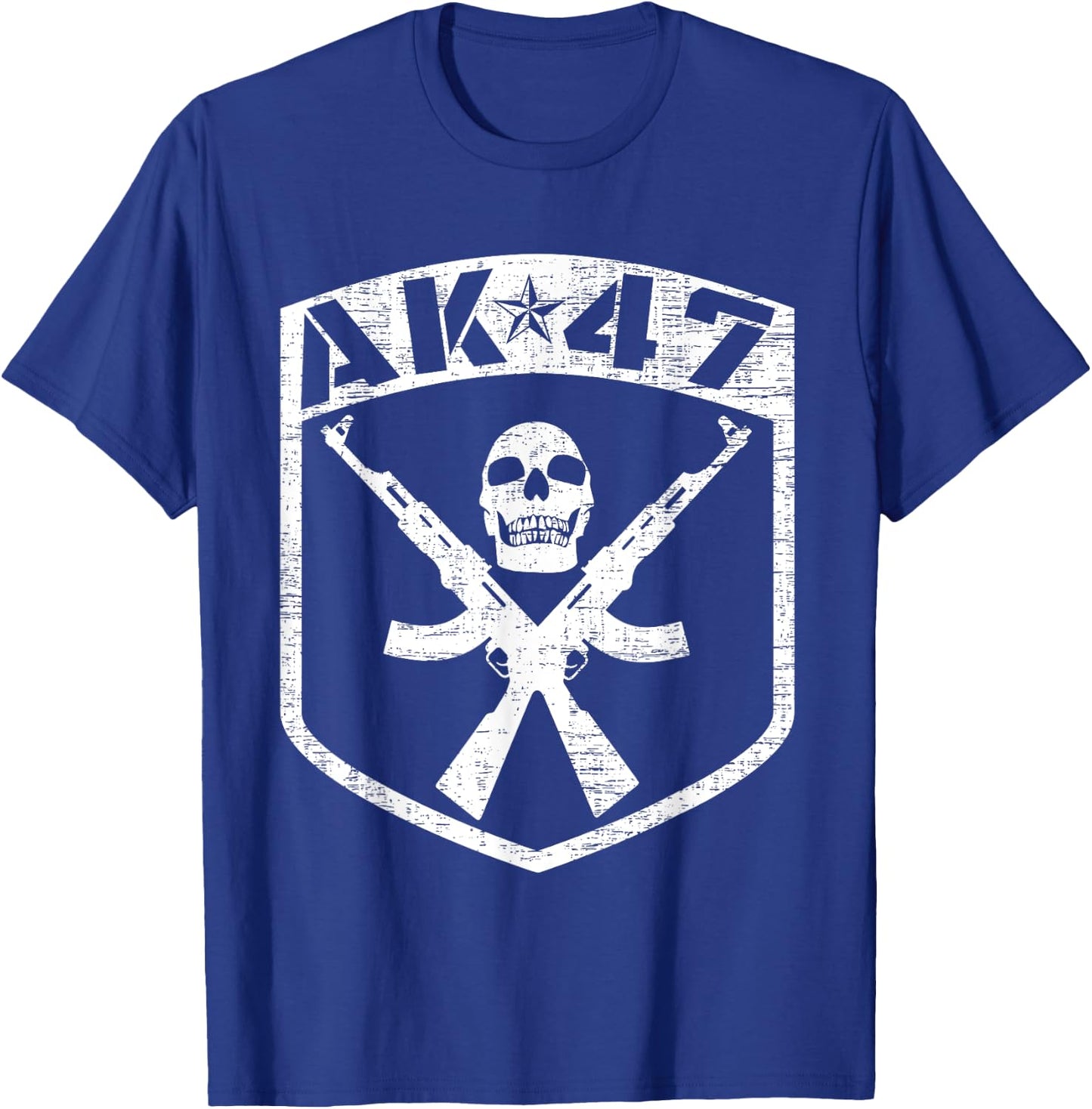 Kalashnikov Skull AK-47 Assualt Rifle Gun T-Shirt - T-Shirt | Royal