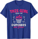 This Girl Runs On Cupcakes And Jesus T-Shirt - T-Shirt | Royal