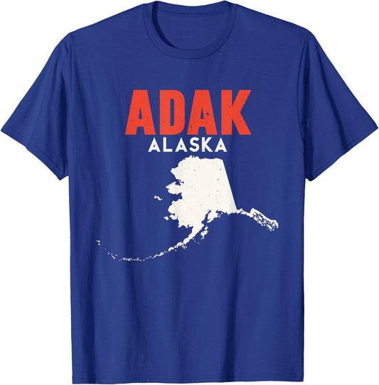 Adak Alaska USA State America Travel Alaskan T-Shirt - T-Shirt | Royal