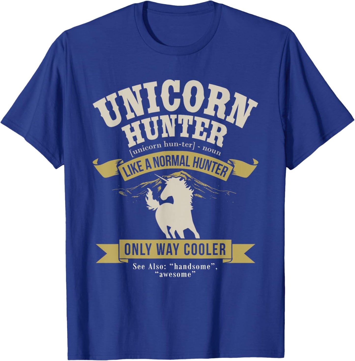 Funny Lazy Halloween Costume Fairy Rainbow Unicorn Hunter T-Shirt - T-Shirt | Royal