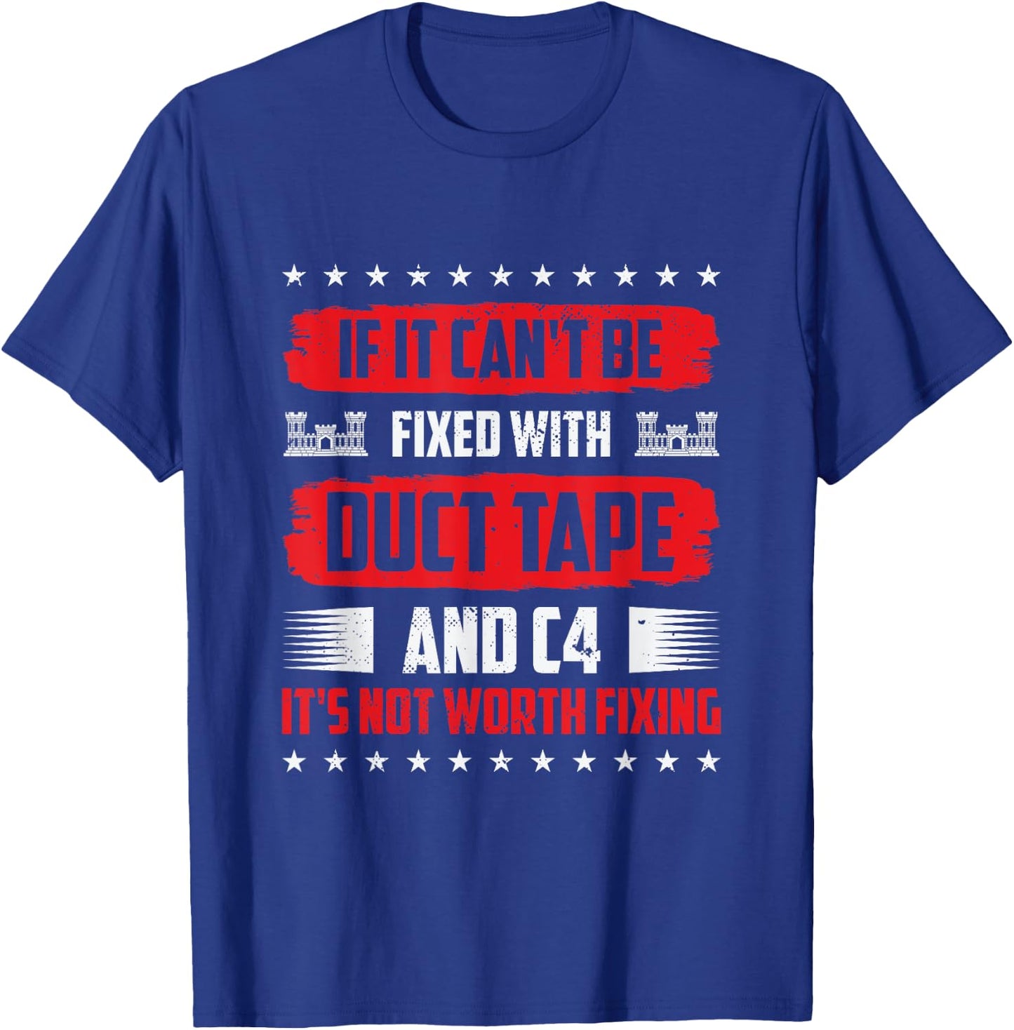 Combat Engineer Engineering Army U.S. Military Army Combat T-Shirt - T-Shirt | Royal