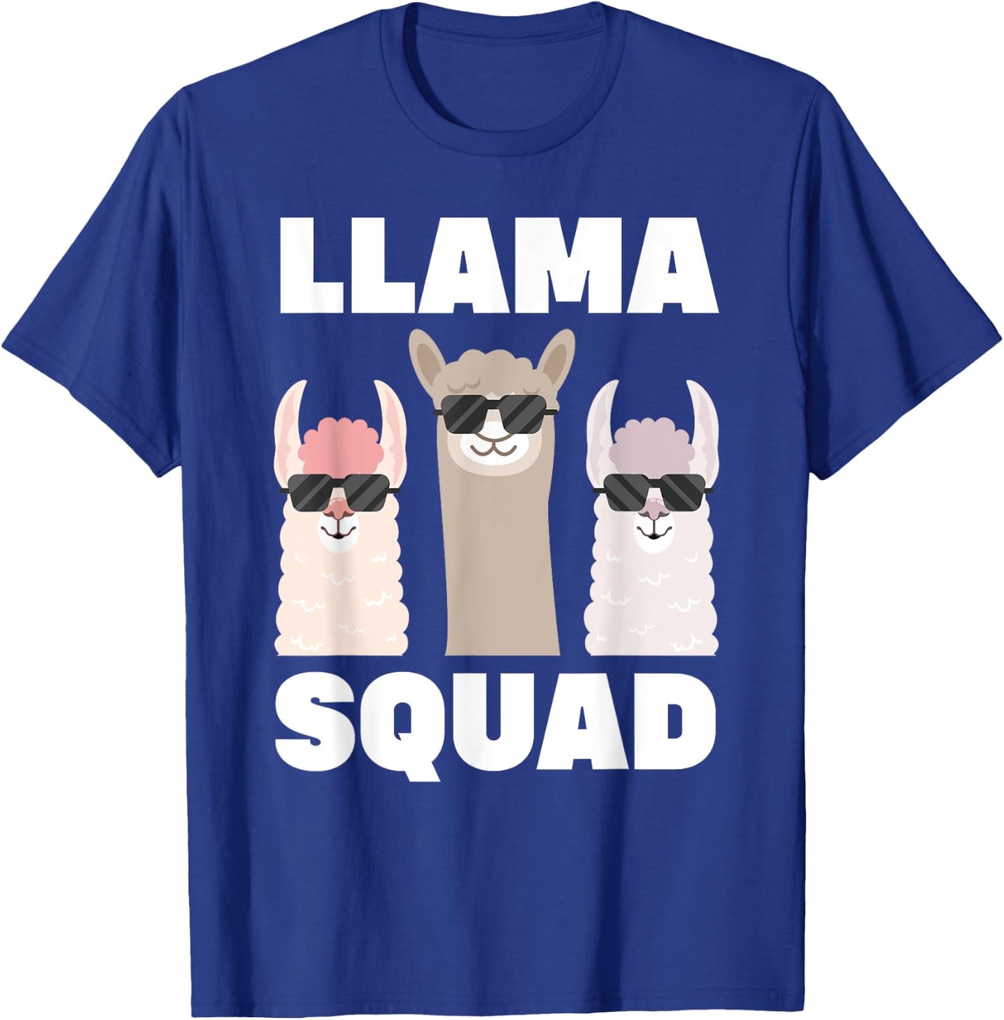 Funny Llama Design Women Llama Alpaca Farm Animal T-Shirt - T-Shirt | Royal