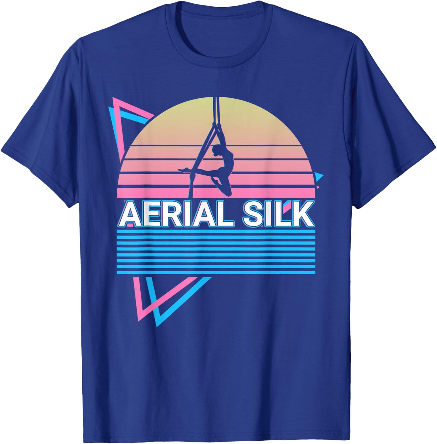 Aerial Silk Aerialist Gift -Adults Black Small Modern Graphic Short Sleeve T-Shirt - T-Shirt | Royal