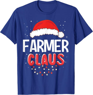 Farmer Santa Claus Christmas Matching Costume T-Shirt - T-Shirt | Royal
