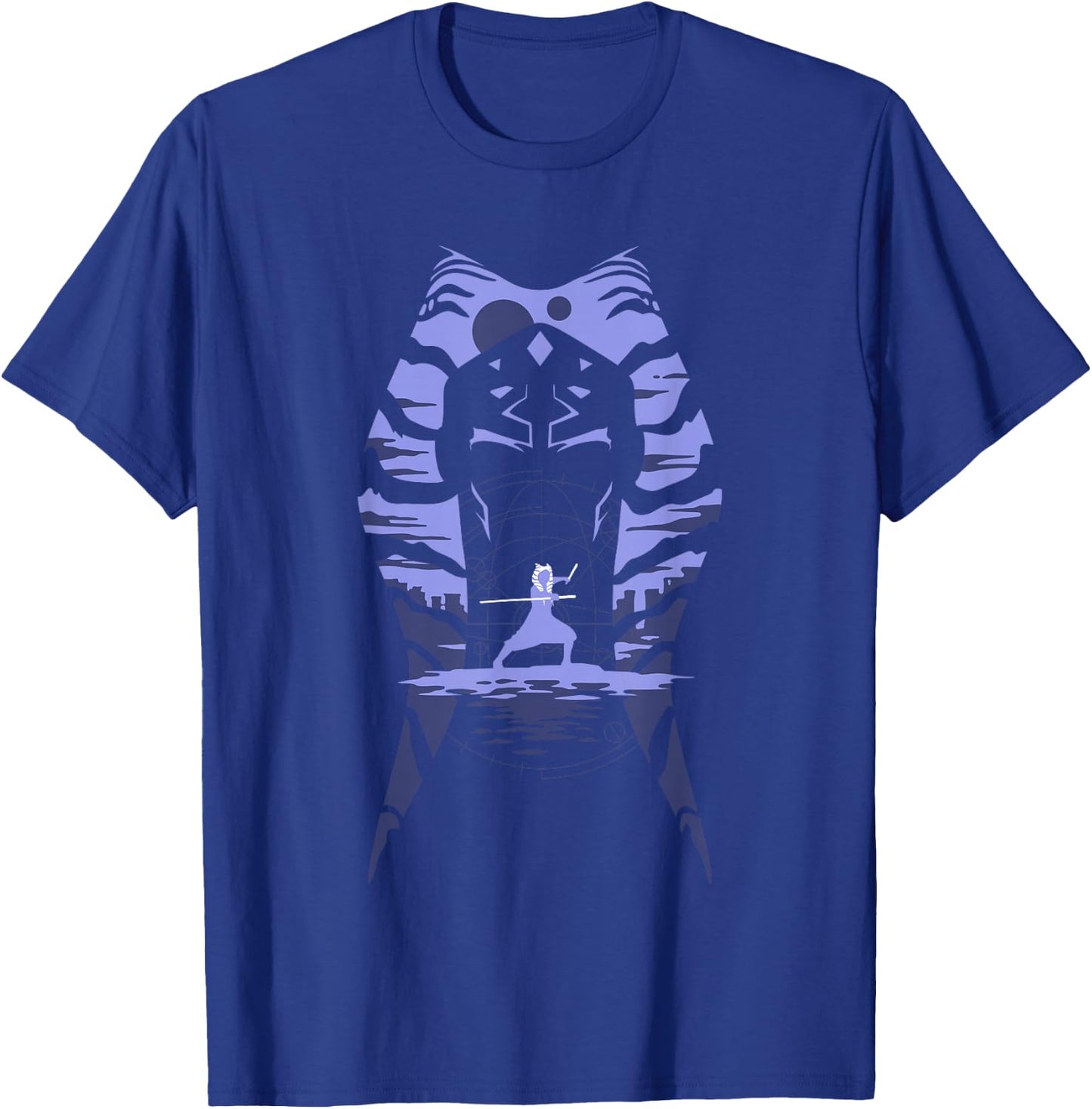 Star Wars: Ahsoka Fighting Pose Montral Silhouette T-Shirt - T-Shirt | Royal