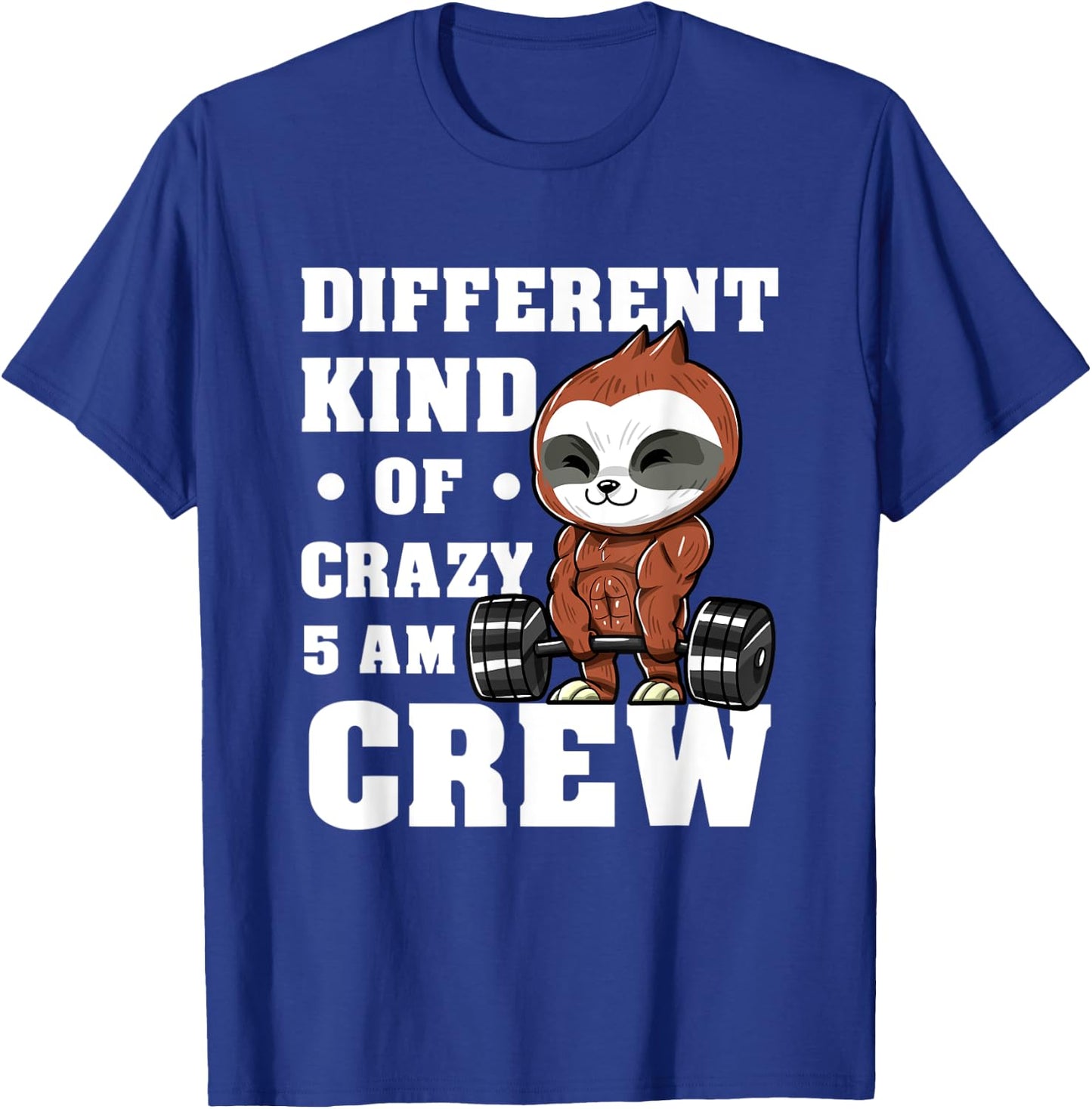Workout Squad 5AM Crew Funny Gym Quote T-Shirt - T-Shirt | Royal