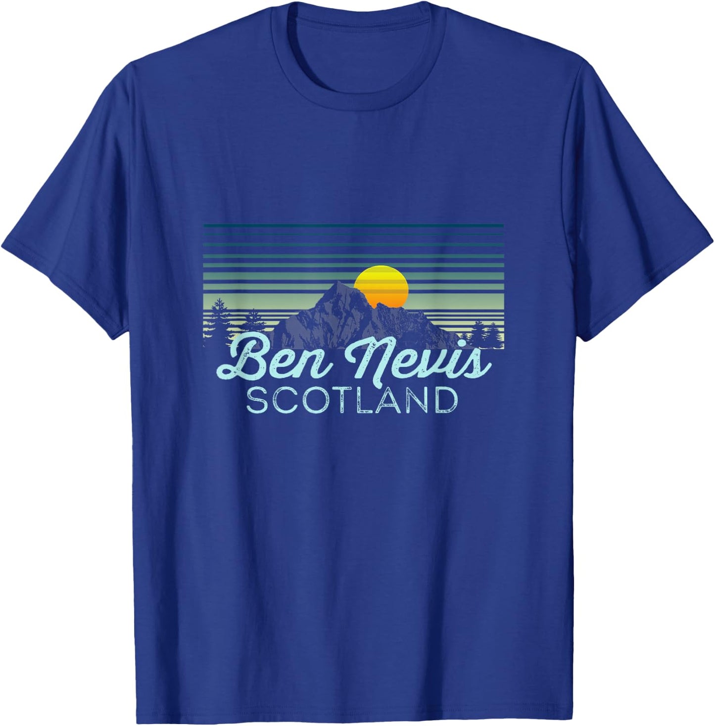 Ben Nevis Retro Clothes & Gear - Ben Nevis Souvenir T-Shirt - T-Shirt | Royal