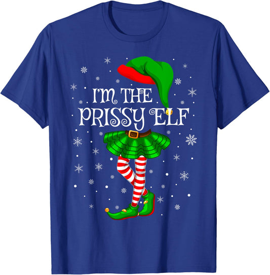 Prissy Elf Christmas Matching Family Women Girls Elf T-Shirt - T-Shirt | Royal