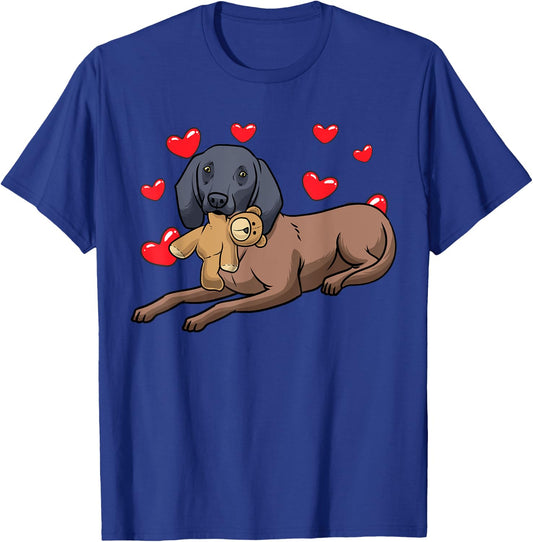 Bavarian Mountain Hound Dog With Stuffed Animal T-Shirt - T-Shirt | Royal