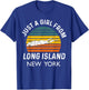Long Island NY Souvenir Native Long Islander Map NYC Girls T-Shirt - T-Shirt | Royal