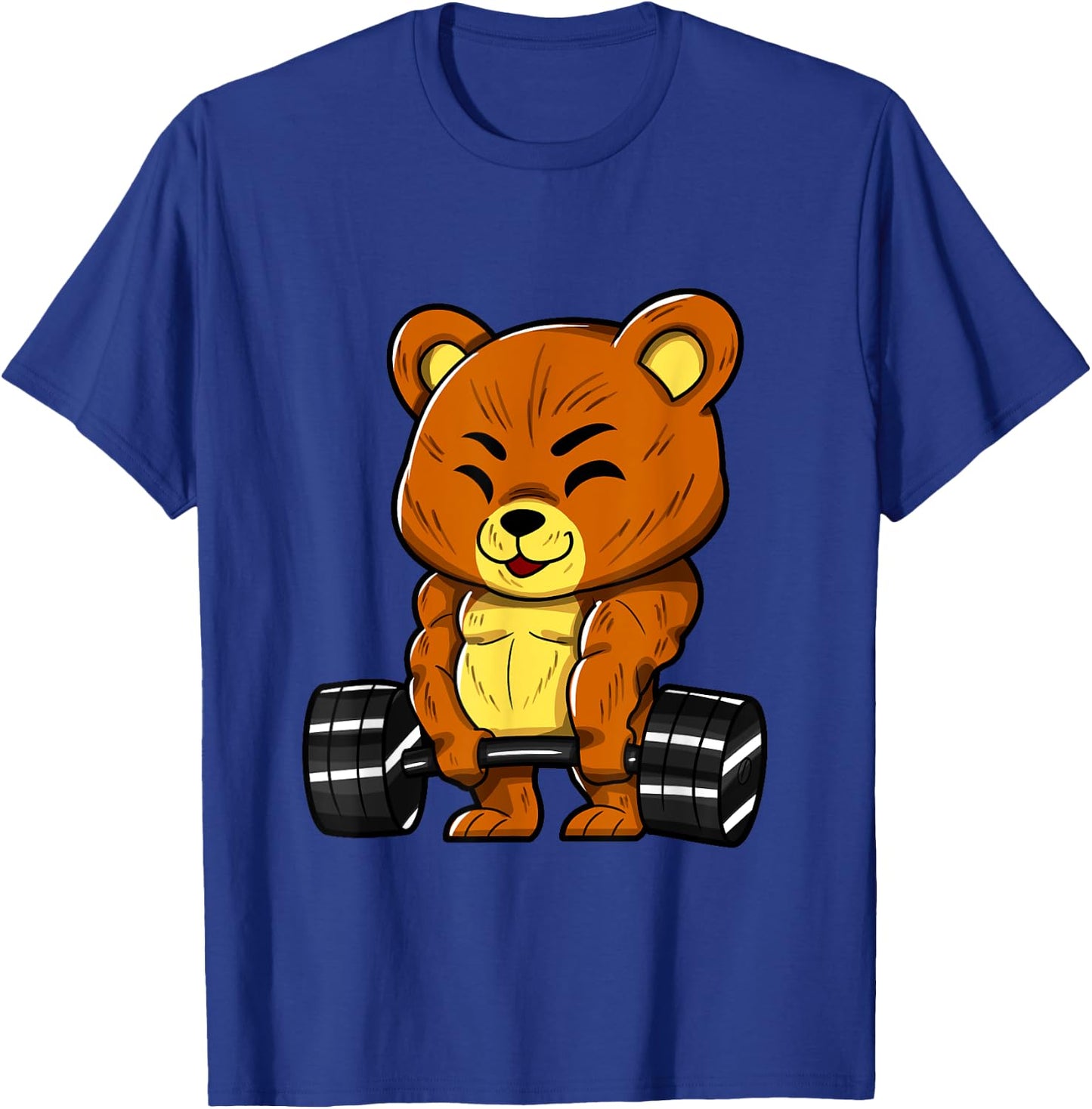 Bear Bodybuilder Bodybuilding Muscle Gym Weightlifting Bear T-Shirt - T-Shirt | Royal