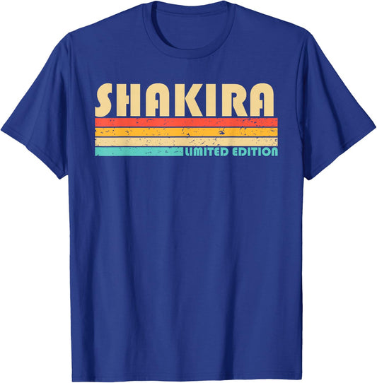 Shakira Name Personalized Retro Vintage 80s 90s Birthday T-Shirt - T-Shirt | Royal