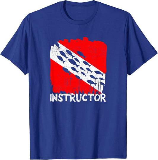 Scuba Dive Instructor Diver Deep Diving Divemasters Students T-Shirt - T-Shirt | Royal