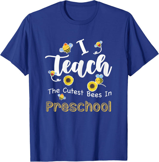 I Teach The Cutest Bees In Preschool Teachers Back To School Women T-Shirt - T-Shirt | Royal