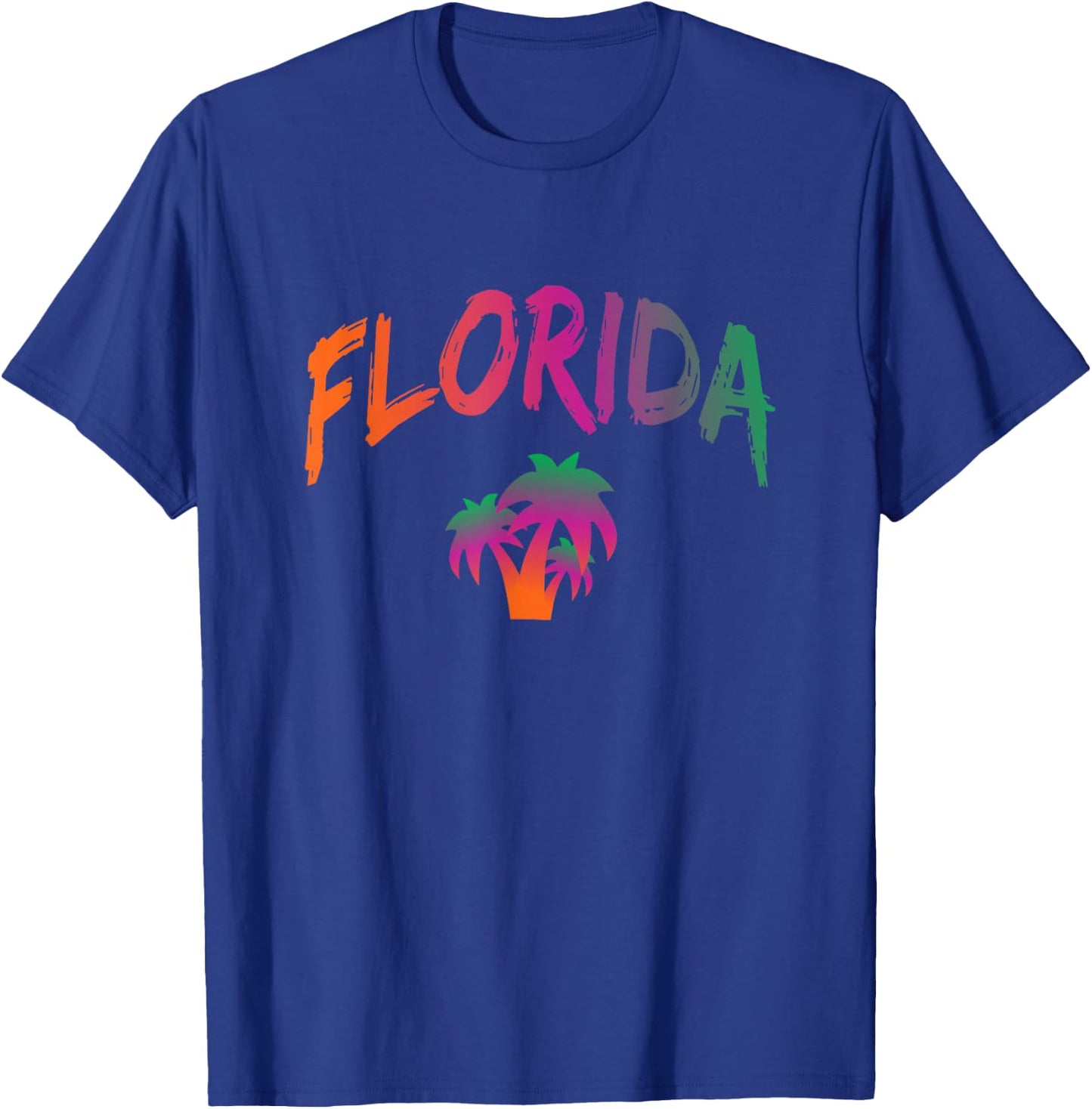 Florida - The Sunshine State - Tie Dye Text Print - Classic T-Shirt - T-Shirt | Royal