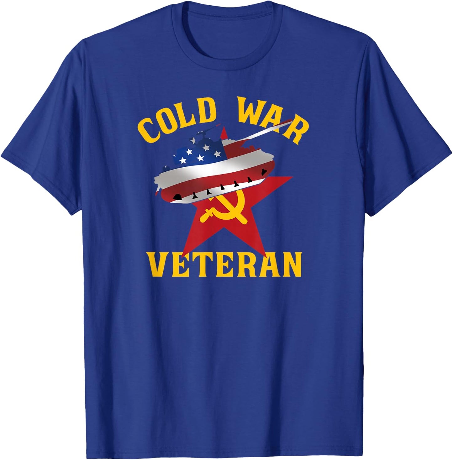 Proud Cold War Veteran US Flag Patriotic Military T-Shirt - T-Shirt | Royal