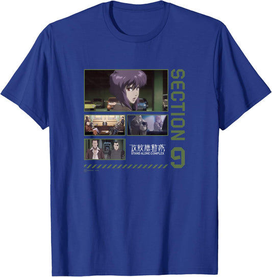 Ghost in the Shell: Stand Alone Complex Section 9 Frames T-Shirt - T-Shirt | Royal