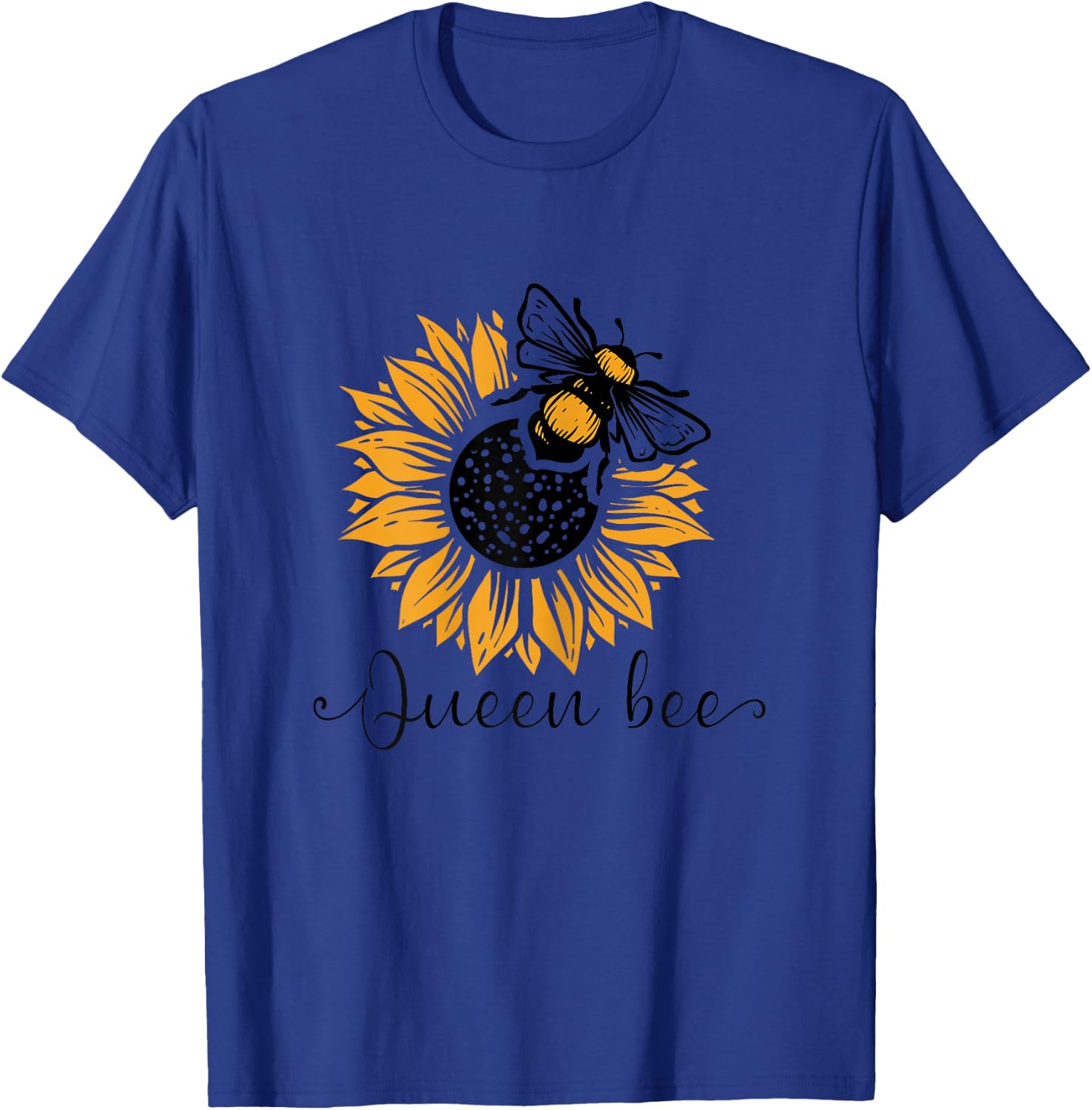 Queen bee and sunflower Beekeeper Beekeeping T-Shirt - T-Shirt | Royal
