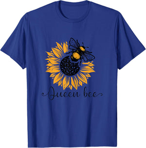 Queen bee and sunflower Beekeeper Beekeeping T-Shirt - T-Shirt | Royal