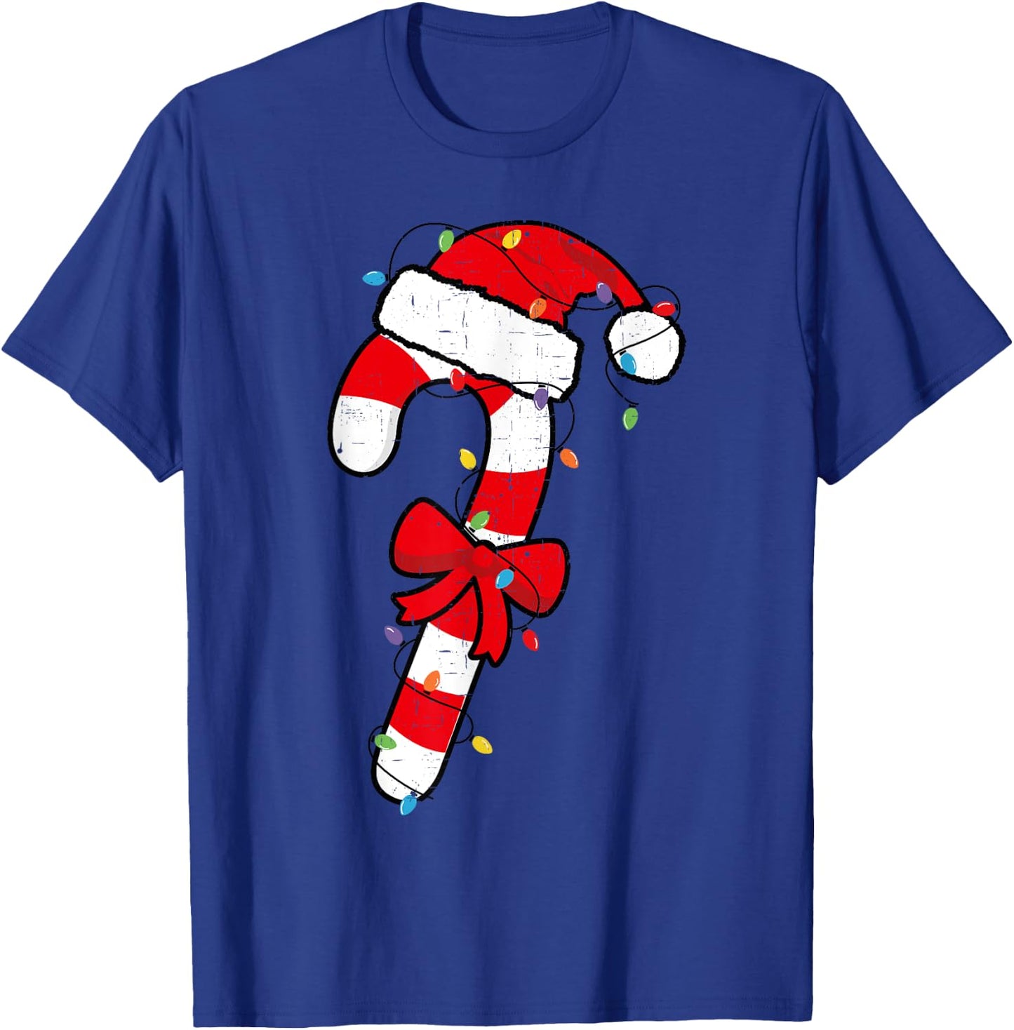 Christmas Candy Cane Santa Xmas Kids Toddler Youth Women Men T-Shirt - T-Shirt | Royal