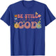 Be Still And Know That I Am God Psalm Religious Floral Women T-Shirt - T-Shirt | Royal