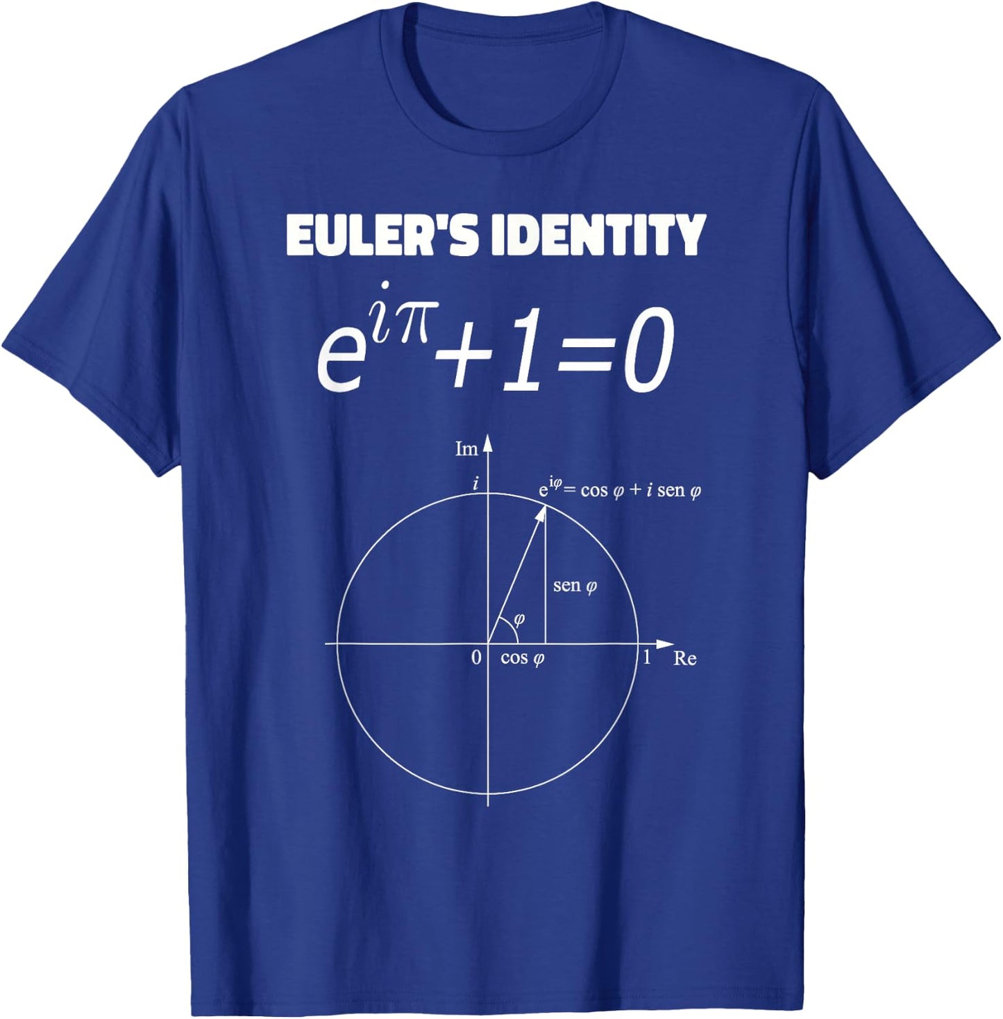 Euler's Identity Math Equation T-Shirt - T-Shirt | Royal