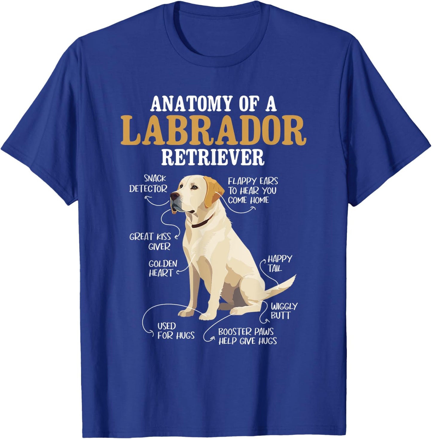 Anatomy Of A Labrador Retriever - Puppy Owner Dog Lover Women Girls Kids T-Shirt - T-Shirt | Royal