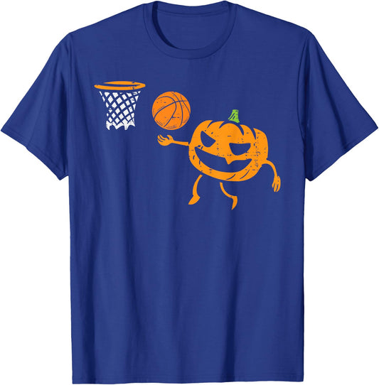 Pumpkin Basketball Halloween Costume Sport Men Boys Kids T-Shirt - T-Shirt | Royal