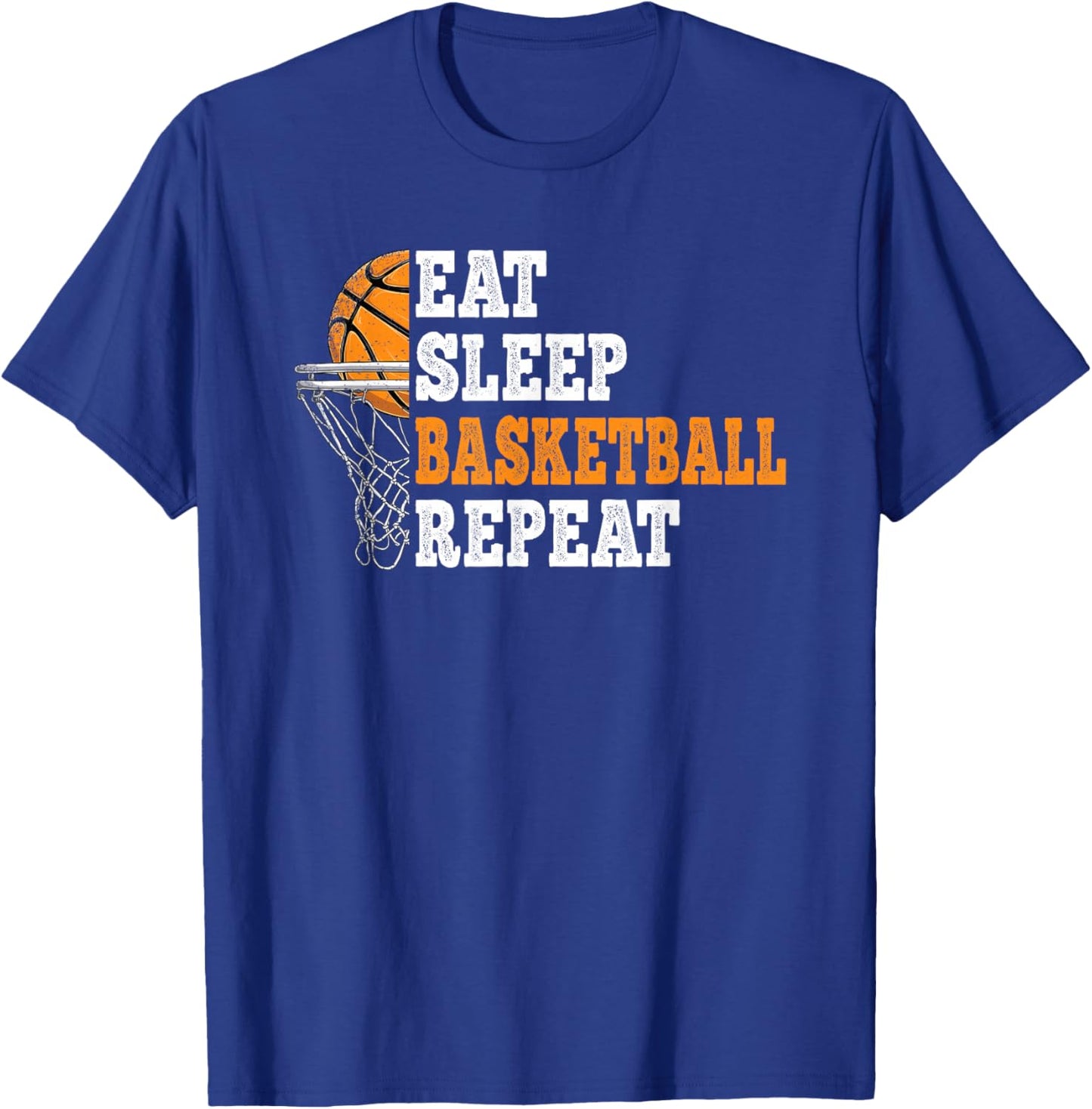 Eat Sleep Basketball Repeat Basketball Player Men Boys Kids T-Shirt - T-Shirt | Royal
