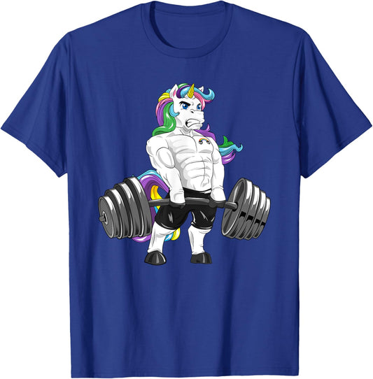 Unicorn Deadlift Workout Bodybuilder T-Shirt - T-Shirt | Royal