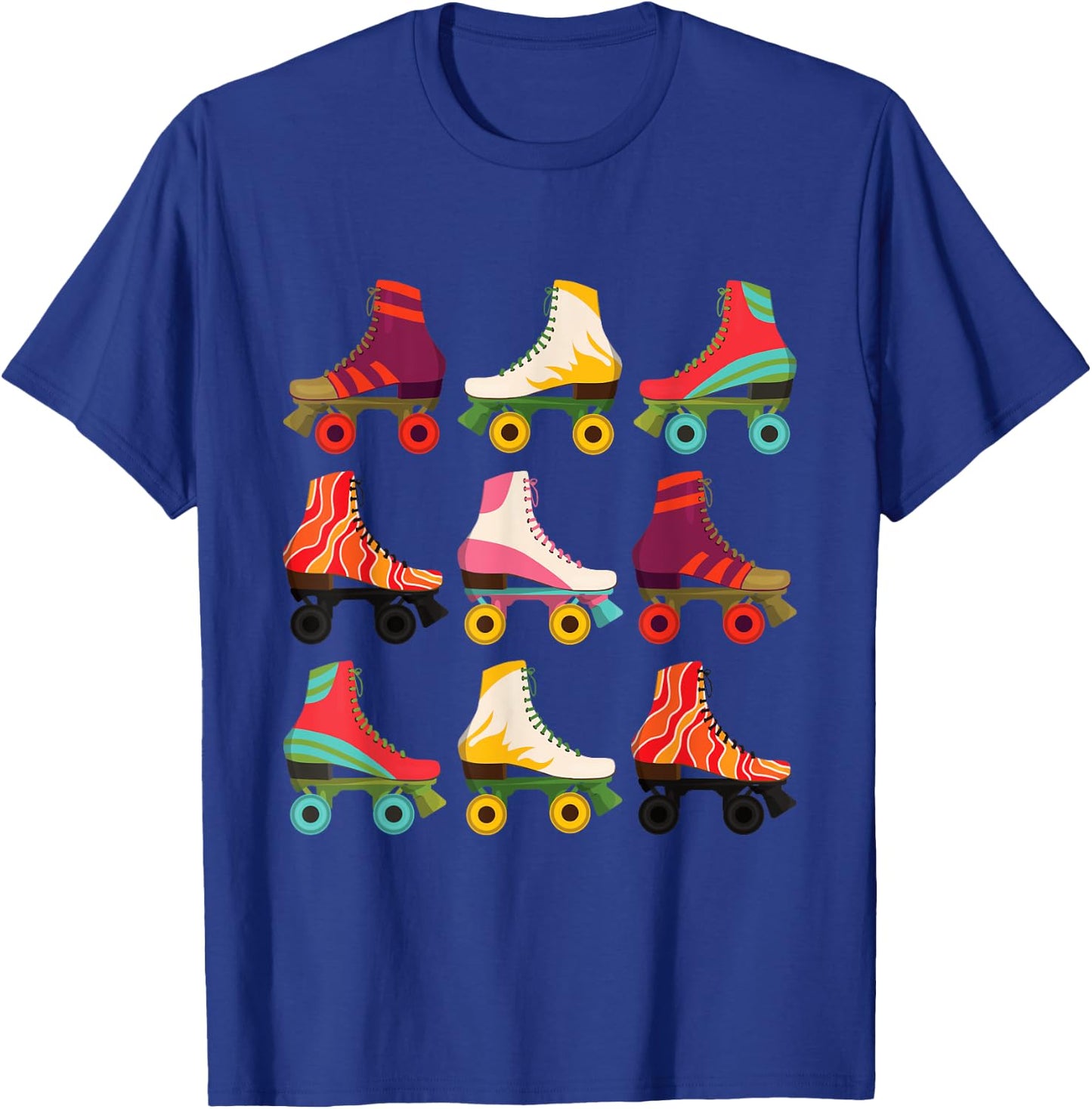 Retro Rollerskates 80's Derby Roller Skating for Teen Girls T-Shirt - T-Shirt | Royal