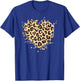 Leopard Print Heart T-Shirt - T-Shirt | Royal