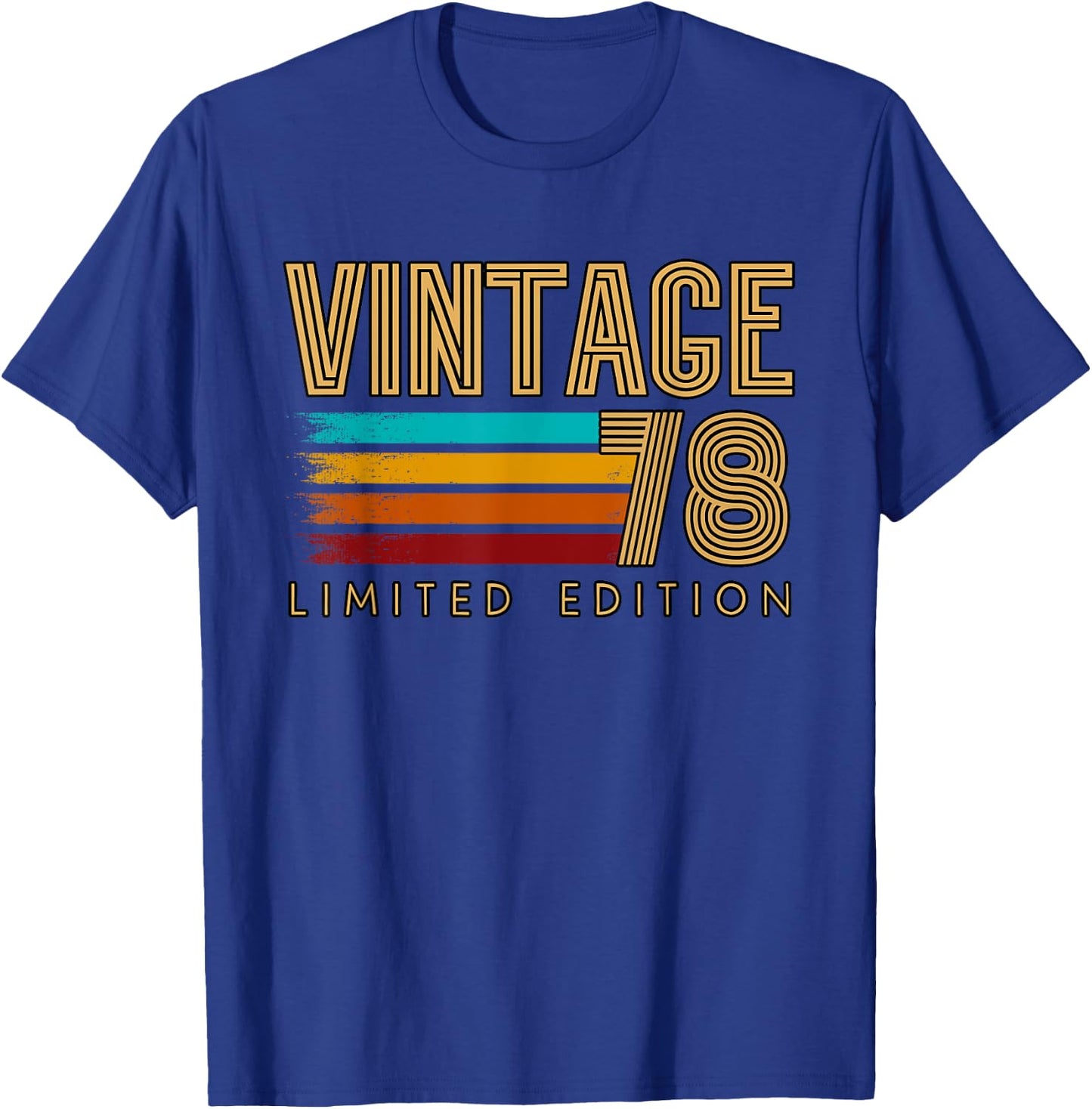 1978 Birthday Vintage 78 T-Shirt - T-Shirt | Royal